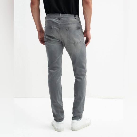 7 For All Mankind LUXE PERFORMANCE PLUS SLIMMY JEANS IN GREY - Picture 3 of 5